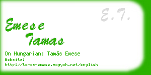 emese tamas business card