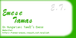 emese tamas business card